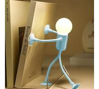 Changeable Shape Funny Sportsman Night Light,Cute Light Bulb Man minis Night Light,Creative LED Light,DIYs Shape Night Lights with Suction Cup,Funny LED Reading Light for Boys Girls Room