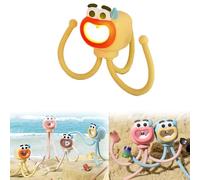 Changeable Shape Funny Sportsman Night Light, DIY Octopus Lamp with 3 Flexible Tentacles, Mood Lamp for Bedroom, Kids Room Decor, Christmas Indoor Nightstand Light (Yellow Without Sucker)