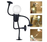 Changeable Shape Funny Sportsman Night Light DIY Shape Christmas Night Light Cute Light Bulb Man Mini Night Light with Suction Cup Desk Lamp Decompression Ornament Xmas Gift