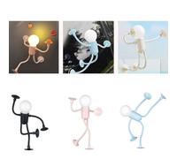 Changeable Shape Funny Sportsman Night Light for Adults Kids, Cute LED Light Bulb Lamp, Suction Cup Shape-Changing Night Light, Amusing Desk Accessories Room Decor Desktop Ornaments Gifts (3 PCS)