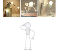 Changeable Shape Funny Sportsman Night Light, Suction Cup Bendable Desk Lamp Decompression Ornaments, DIY Shape Night Lights for Bedroom Bathroom Hallway Kitchen Christmas Decorations