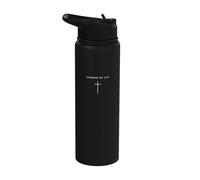 Changed My Life Cross - Minimalist Christian Religious Jesus Stainless Steel Insulated Water Bottle
