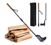 CHANGEMOORE Fire Pit Poker 35.2in, 2 in 1 Foldable Fire Poker & Blow Stick, Black Finish with Loop Handle, Fireplace Accessory, Portable Fire Poker for Fire Pit, Fireplaces, Wood Burners, Stoves 1Pc
