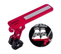 CHANGEMOORE Foldable Aluminum Alloy Car Door Step, Universal Fit 6 Gear Adjustable Door Step for Car Roof, Both Feet Stand Pedal Ladder Easy Access, Car Door Latch Step for Most Car SUV Truck Red