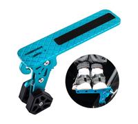 CHANGEMOORE Foldable Aluminum Alloy Car Door Step, Universal Fit 6 Gear Adjustable Door Step for Car Roof, Both Feet Stand Pedal Ladder Easy Access, Car Door Latch Step for Most Car SUV Truck Blue