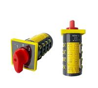 Changeover Switch 3 Position 380V 10A 4 Poles Rotary Cam Switches Manual Selector HZ5B-10/4 M08 1Pcs