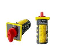 Changeover Switch 3 Position 380V 10A 4 Poles Rotary Cam Switches Manual Selector HZ5B-10/4 M08 1Pcs