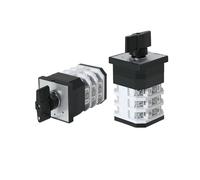 Changeover Switch LW12-16 Rotary Universal Control Cam Switches 16A 1/2/3/4 Poles 3/4Position Sliver Contact With Screw Terminal 1Pcs(4 pole)