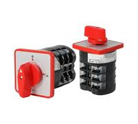 Changeover Switch LW5-16 Rotary Cam Switch 4 Position 1/2/3/4 Poles Universal Control 16A Sliver Contact Changeover Selector 1Pcs(3 pole)