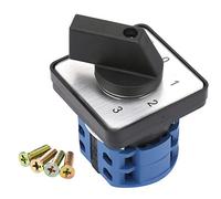 Changeover Switch, Universal Rotary Cam Selector Changeover Switch, 660V 20A, 4 Position 2 Pole, 8 Terminals, for Electrical Wiring, Squirrel Cage Type Asynchronous Motor