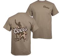 Changes Coors Banquet Rodeo Bull Rider Front and Back Print T-Shirt (UK, Alpha, L, Regular, Regular) Grey