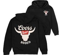 Changes Coors Banquet Rodeo Horns Logo Front and Back Print Hoodie (UK, Alpha, XXL, Regular, Regular) Black