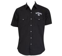 Changes Jack Daniels Men's Black Button Down Shirt (UK, Alpha, M, Regular, Regular)