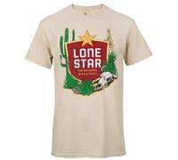 Changes Lone Star Beer Texan Desert T-Shirt (UK, Alpha, L, Regular, Regular) Beige