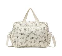 Changing Bag, Bear/Floral Quilted Baby Nappy Bag - Pram Diaper Bags Large Capacity Travel Hanging Bags Toiletry Luggage Handbags for Labor and Delivery for Maternity and Baby Changing