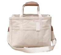 Changing Bag - Canvas Maternity Bag with Storage Capacity, Lightweight Handheld Travel Organizer, Multifunctional Diaper Bag for Daily Outings, Stroller Travel, Nursing, white us, se beskrivning