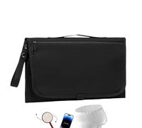 Changing Bag in the Design of a Handbag, Storage Bag with Large Capacity, Changing Handbag, Pram Bag with Changing Mat, for Short Trips, Travel, Walks, Daily Family Outings, black, Siehe Beschreibung