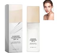 Changing Foundation, Foundation Colour Changing, Colour-Changing Foundation for Mature Skin - Make Up Skin Tone Matching - Foundation Face Make Up - With SPF 15