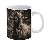 Changing Magic Coffee Mug Heat Sensitive Porcelain Tea Cup Morphing Mugs Black And White Goat Printed Color Changing Coffee Mug Heat Activated