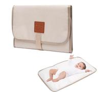 Changing Mat Portable, Waterproof Travel Diaper Changing Pad for Newborns & Toddlers, Foldable Changing Mat with Pillow, Lightweight Nappy Changing Station for Car, Bag, Stroller & Home Use