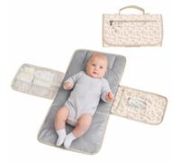 Changing Pad and Nappy Bag Set - Easy to use - Sleek Waterproof Design - Fits in Back Packs, Prams etc Easily - Portable Newborn Baby Care Essentials- Giraffe