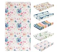 Changing Pad Cover, Comfy & Breathable Changing Table Cover for Boys & Girls, Cradle Mattress Sheets, Ultra Soft Diaper Changing Pad Cover, Changing Mat Cover Sheets 32''X 16'' (Watercolor Flowers)