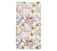 Changing Pad Cover, Diaper Baby Changing Table Covers for Girls & Boys, HNHUAMING Soft Fitted Changing Mat Cover Stretchy Nursery Changing Pad Sheets, Floral (32 X 16 Inches)