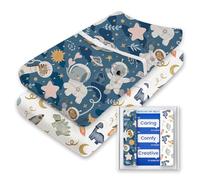 Changing Pad Cover for Girls Boys, TotBasic Premium Soft Boho Changing Table Covers, Stretchy Jersey Changing Table Sheets - Fits All Standard Changing Tables - 2 Pack (Dino Space)