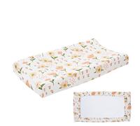 Changing Pad Sheets - Removable Changing Table Cover, Soft Breathable Stretch Diaper Pad, Cute Printed Diaper Changing Pad for Boys Girls - Flesh Pink Flowers