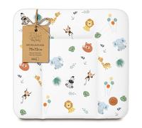 Changing pad wipeable and Waterproof 75x72 cm - Changing mat to Place on Changing Table, Changing top, Changing Dresser, or Washing Machine, Changing mat 75 x 72 Safari