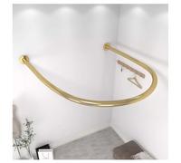 Changing room, Fitting Room Curtain Rod- U-Shaped Shower Dressing Metal Pipe- For Clothing Store, Office,wedding Dress Shop,Changing(Gold,90x100cm)