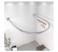 Changing room, Fitting Room Curtain Rod- U-Shaped Shower Dressing Metal Pipe- For Clothing Store, Office,wedding Dress Shop,Changing(Silver,90x90cm)