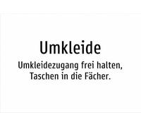 Changing Room - Keep Changing Access Free, Pockets in the Compartments - Aluminium Sign A4: 297x210mm - No Graphic, Text Only