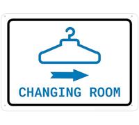 Changing Room Right Arrow Sign Rust Free Aluminum Easy To Read & Sturdy Keep Out Outdoor Metal Signs For Home Farm Yard for garage,bar,restaurant,living room,bedroom,kitchen,cafe 8×12 INCH