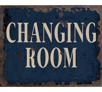 Changing Room Vintage Metal Signs for Wall Decor - 8 x 10 Inches Durable Aluminum Tin Sign Plaque for Home Garage Club bar Wall Art Decoration - Retro Wall Signs, Best Gift Idea