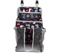 Changing Table Diaper Organizer, Large Capacity Hanging Diaper Caddy with Mesh Pockets, Nursery Essentials Bed Organizer Hanging Pocket for Crib, Playard, Changing Table or Wall (43x25)