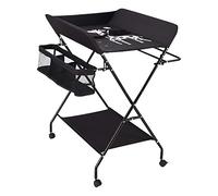 Changing Table Folding Changing Table Bath Changing Mat Combi Mobile Changing Baby Child 80 x 63 x 96 cm Changing Combination with Universal Wheel and 3 Compartments Storage Compartments
