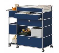 Changing table USM Haller gentian blue - USM LOOK BOOK 34 ENZIANBLAU