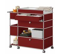 Changing table USM Haller ruby red - USM LOOK BOOK 34 RUBINROT