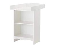 Changing Table White Comfortable Height for Changing The Baby Practical Storage Space