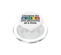 Changing the World One Phoneme at a Time Dyslexia Teacher PopSockets PopGrip for MagSafe