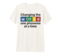 Changing the World One Phoneme at a Time Dyslexia Teacher Premium T-Shirt