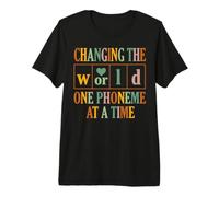 Changing the World One Phoneme at a Time Dyslexia Teacher Premium T-Shirt