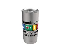 Changing the World One Phoneme at a Time Dyslexia Teacher Stainless Steel Insulated Tumbler