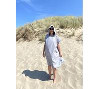 Changing Towel Surf Poncho Changing Robe with Hood - Quick Dry Microfiber Dries 4x Faster Beach Towel Robe for Camping Surfing Beach Swimming One Size Fit All (Grey)