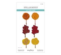 Changing Trees Etched Dies from The Autumn Archives Collection by Kelly Bangs