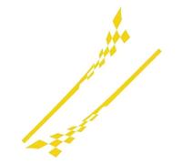 CHANGKAIFA 2 Pcs Body Decoration Sticker for Audi Q3 I Bj. 2011-2018, Vehicles Skirt Roof Hood Bumper Stripes Decor Car Vinyl Decal Sport Racing Stripe Graphic Sticker,Yellow