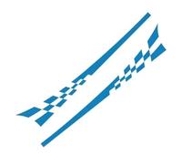CHANGKAIFA 2 Pcs Body Decoration Sticker for Audi Q7 4M 2015-2023, Vehicles Skirt Roof Hood Bumper Stripes Decor Car Vinyl Decal Sport Racing Stripe Graphic Sticker,Blue