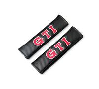 CHANGKAIFA 2 Pcs Car Seat Belt Pad for Peu-geot GTI, Leather Seatbelt Strap Cover Harness Pad Soft Shoulder Protection Auto Interior Accessories