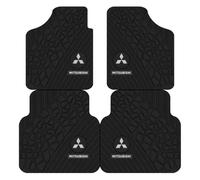 CHANGKAIFA 4 Pcs Car Floor Mat Set for Mitsubishi Triton V Club Cab Chassis 2019-2023, Carpet Heel Pad All Weather Floor Foot Well Mats Anti-Slip Backing Car Interior Accessory